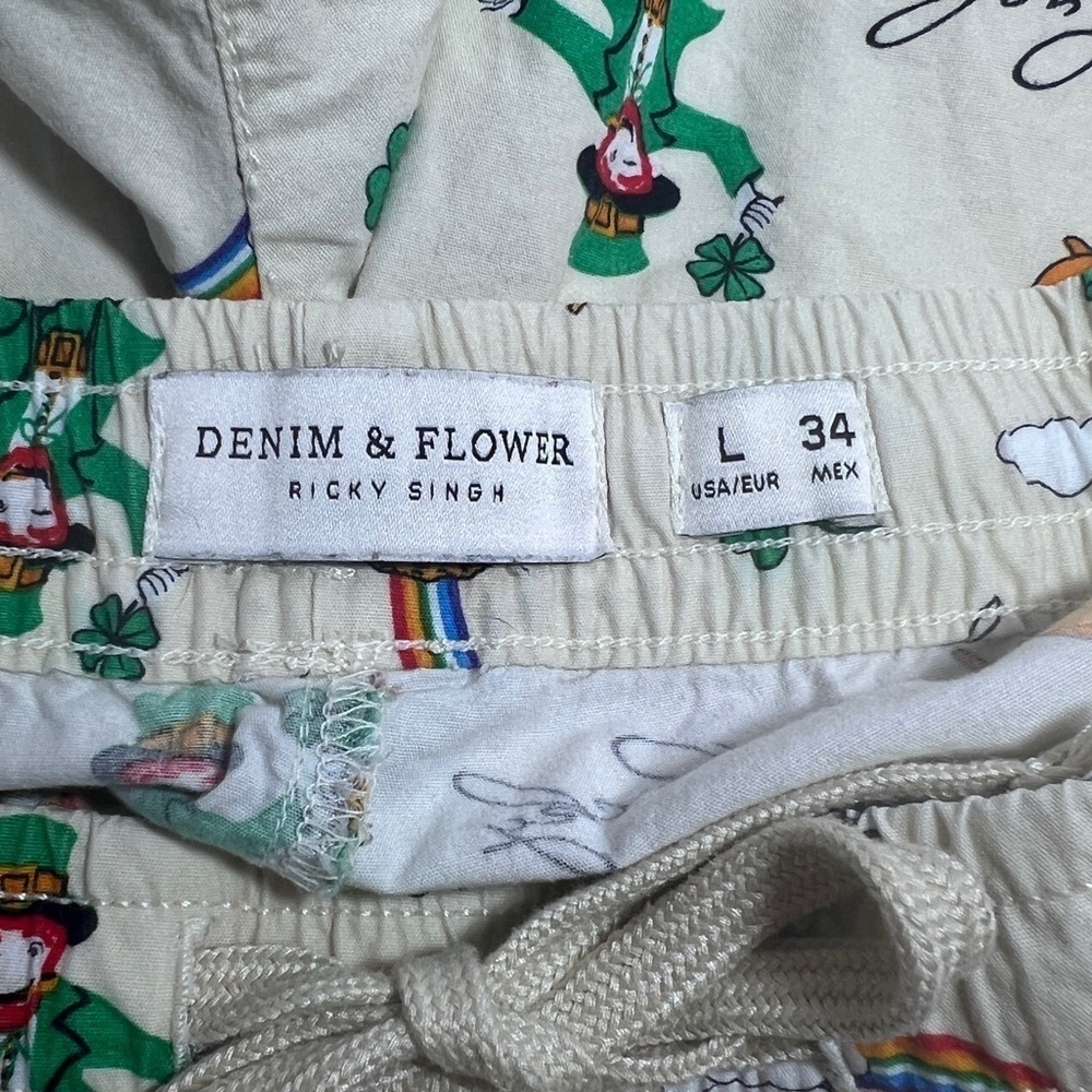 Denim & Flower “Lucky” ☘️🌈 Shorts Size 35 - Picture 6 of 9